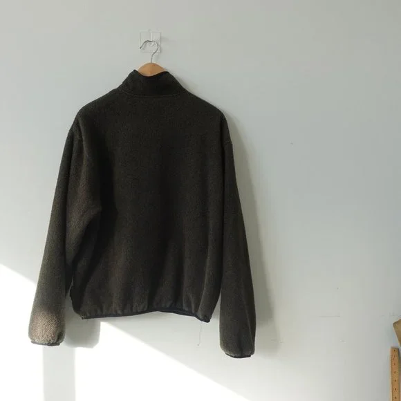 Woolrich Sweater Mens Size Large Black Fleece‎ Casual Outdoorwear Polartec USA